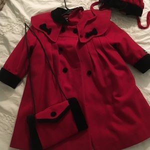 Red wool coat